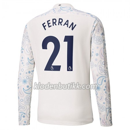 Manchester City Ferran Torres 21 Tredje Fotballdrakt 2020-2021 Langermet